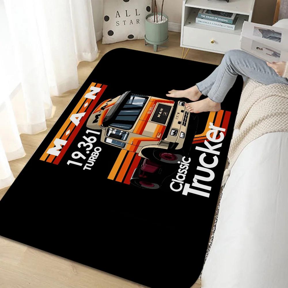 Man Truck Logo Door Mat Nordic Style Bedroom Living Room Doormat Home Balcony Anti-Slip Alfombra