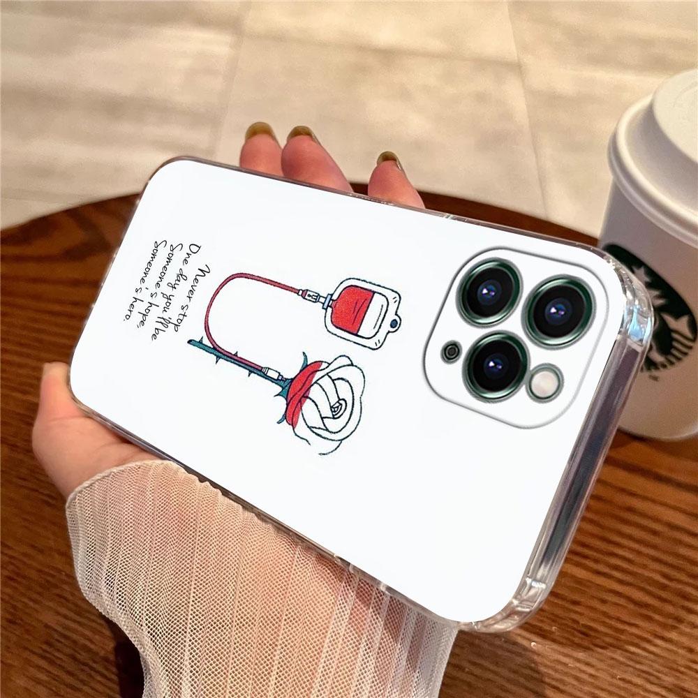 Krankenschwester Medizin Gesundheit Herz Transparente Hülle Für Apple iPhone 17 16 15 14 13 12 11 Pro Max 16 Plus 16E 17Air Handyhülle