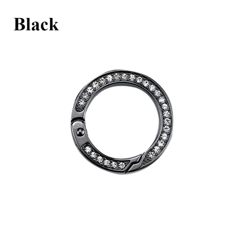 1 Stück O-Ring Schlüsselanhänger mit Diamanten Metallfeder Für Schlüsselanhänger Anhänger Tasche Schlüsselzubehör Schmuckherstellungsmaterialien Anhänger Material