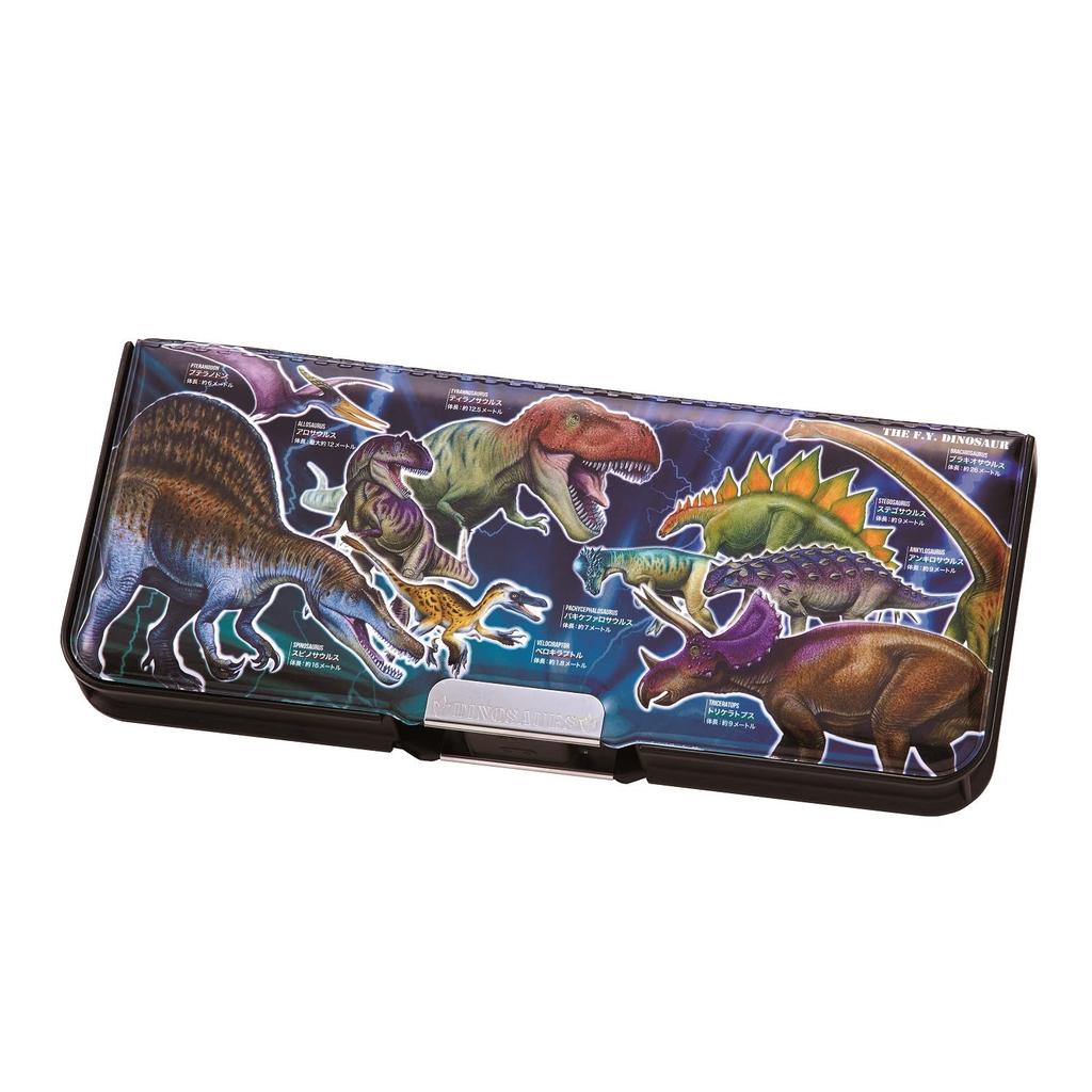 Kutsuwa Magnetic Pencil Pencil Case with Dinosaur Design Case, 2-Door