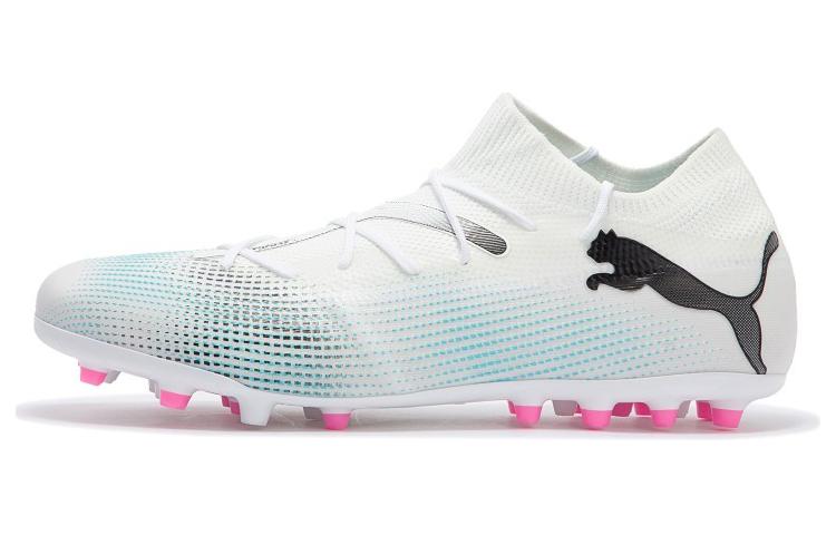 PUMA Future 7 Match Mg Cleats White Blue Pink 107719-01 44