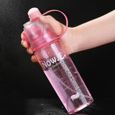 Creative With Straw Water Bottle Spray Leak Proof Drink Spray Cup Drinkware Plastic Spray Water Bottle Hiking