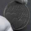 I Love You Confession Coin: Four-Leaf Clover Silver Coin Toy for Treasure Hunt & Gift
