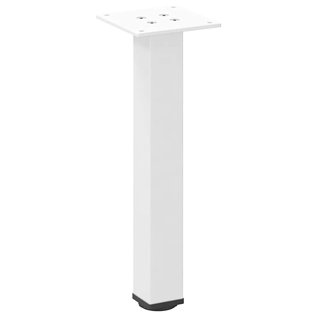 Vidaxl Nogi Do Stolika Kawowego, 4 Szt., Biale, 42-44 Cm, Stal
