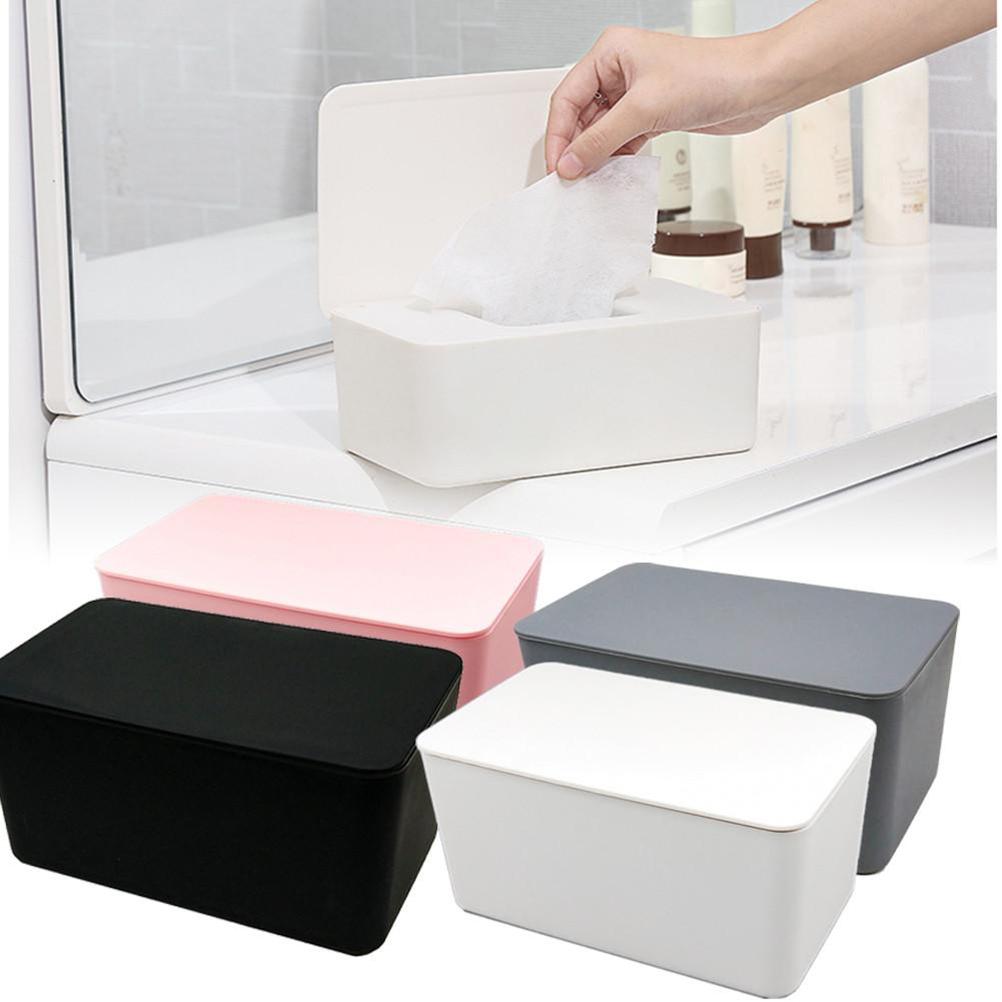 

Футляр для детских салфеток с крышкой, пыленепроницаемая крышка для лица, коробка для сухого хранения, футляр для сухих и влажных салфеток чёрный