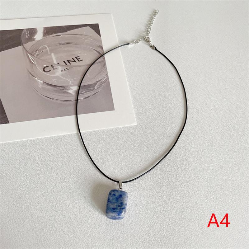 

Винтажное ожерелье с каменной подвеской Простое стильное квадратное ожерелье в форме персикового сердца