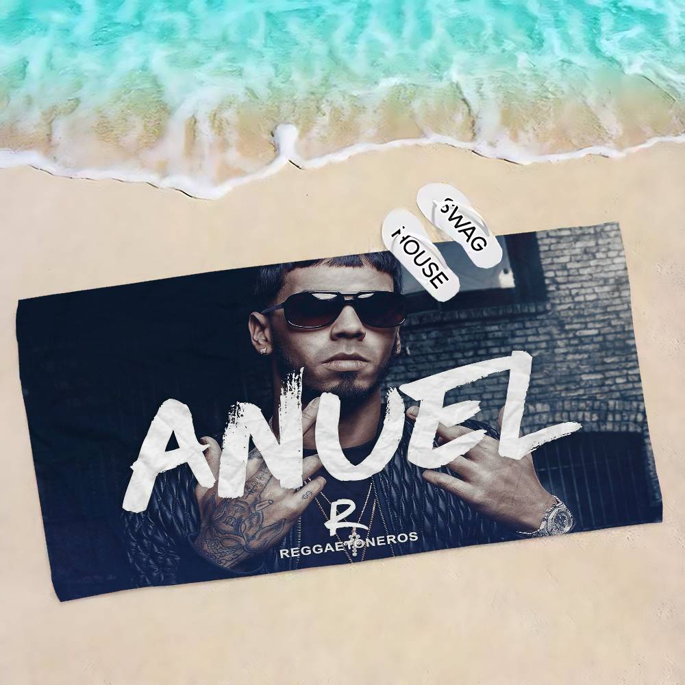 Rapper A-Anuel AA Microfiber Printed Beach Towel Mountain Climbing Yoga Beach Swimming Running Absorbent Soft Towel