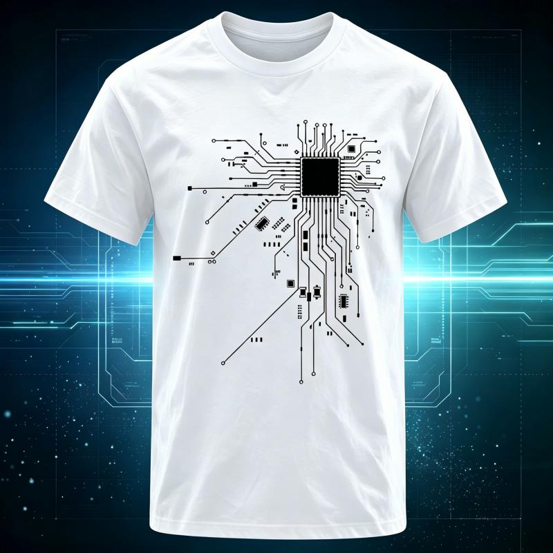 CPU Processor Circuit Diagram T Shirt Unisex Summer Cotton Tshirt Unisexs Funny Tops Fashion ComfortCrew Neck Tees Homme Clothes
