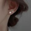 Kadınlar İçin Sade Piercing Küpe Uçları Yıldız Ay Zirkon Gümüş Renkli İğneler Tragus Kıkırdak Asimetri Pendiente İnce Takı