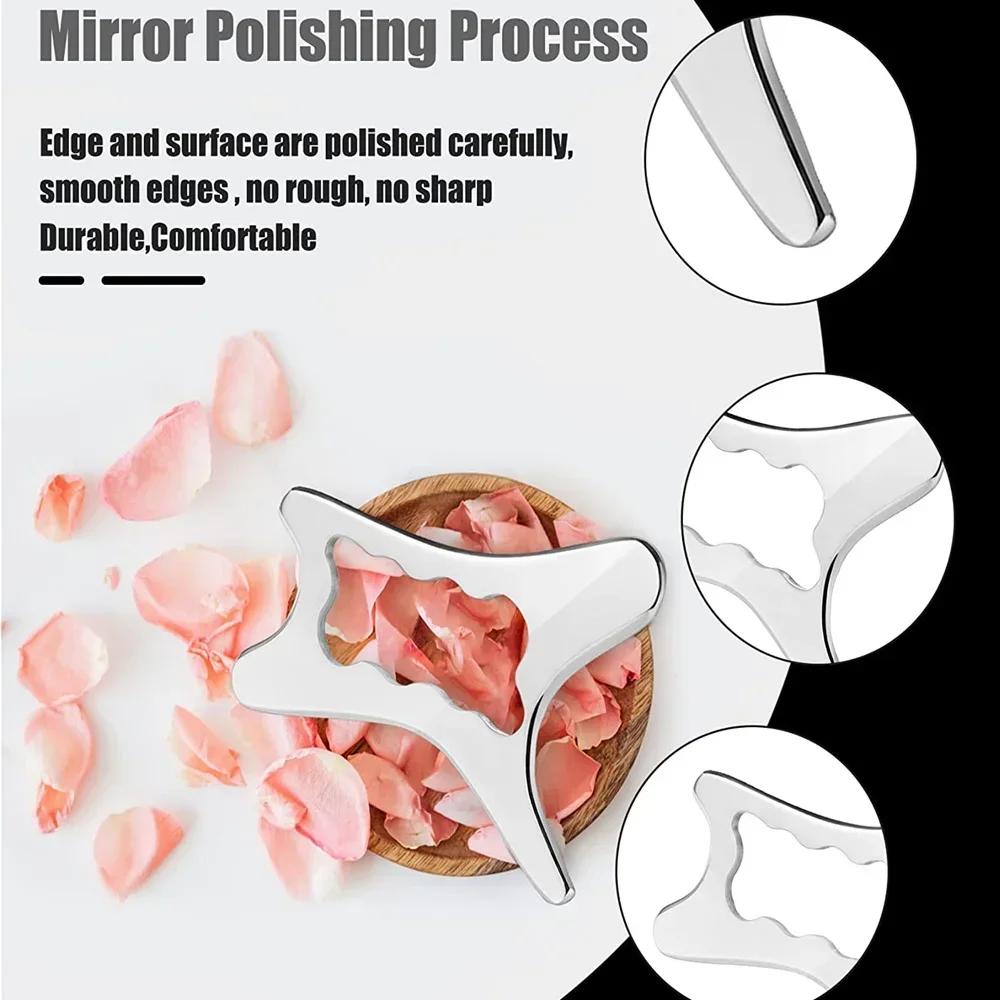 Stainless Steel Gua Sha Scraping Massage Tool-Muscle Scraper Soft Tissue Mobilization,Physical Therapy for Back, Legs, Arms