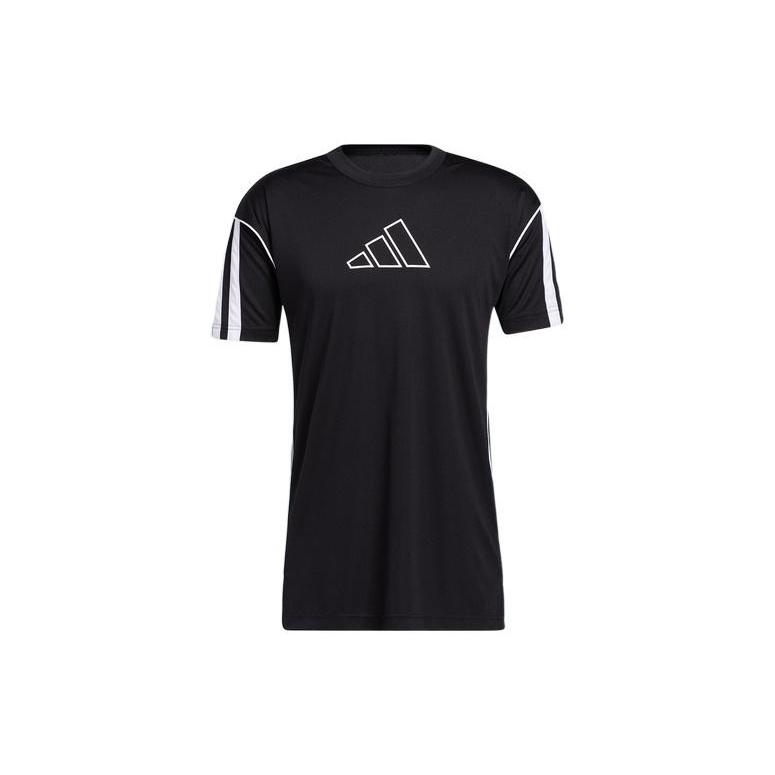 adidas T Shirts Men's Black Crew Neck Moderate Straight Fit GL0465