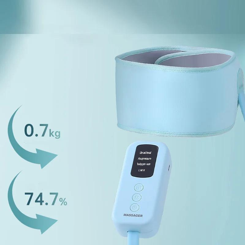 Electric Head Massager with Airbag Pressure Heating 360 Degree Wrapping Scalp Massager for Deep Relaxation and Stress Relief