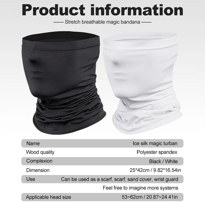 Masque Facial de Vélo Absorbant la Sueur Respirant Pêche Entraînement Sport Écharpe Faciale UV Cache-cou Bandana Facial d'Été