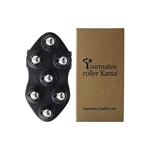 [Массажёр для кожи головы Гуа Ша] Hahoniko Турмалиновый роллер Гуа Ша Чёрный [Содержит турмалин]