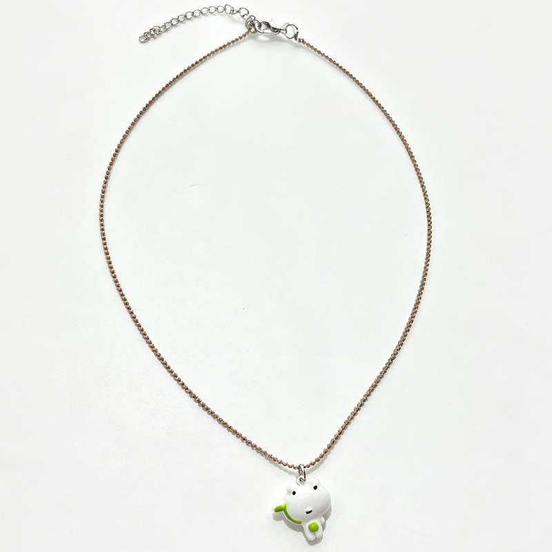 Adorable Cartoon Frog Couple Necklace - Cute Childlike Pendant Clavicle Chain, Perfect Best Friend Accessory, Niche Ins Style