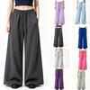 Fleece Damenhose einfarbig lässig vielseitig Hosen mit weitem Bein Jogginghose lockere Außenhose