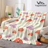 Cute Woodland Mushrooms Flannel Blanket Warm Soft Halloween Christmas All-Season Couch Decorative Cozy Warm Gift