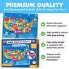 Momo & Nashi Amerikanisches Puzzle für Kinder von 4-6 Jahren - Lernspielzeug für Jungen und Mädchen Alter 3 - 70 Teile Amerikanische Karte Kinderpuzzle 50 Staaten und Hauptstädte