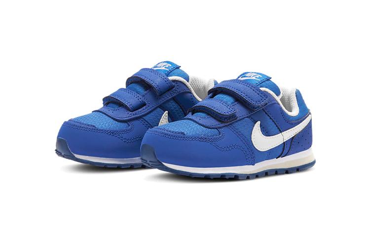 Nike MD Runner Stoff Rutschfest Abriebfest Niedrig geschnittene Laufschuhe Blau Weiß Kleinkind und Kleinkind 652966-424