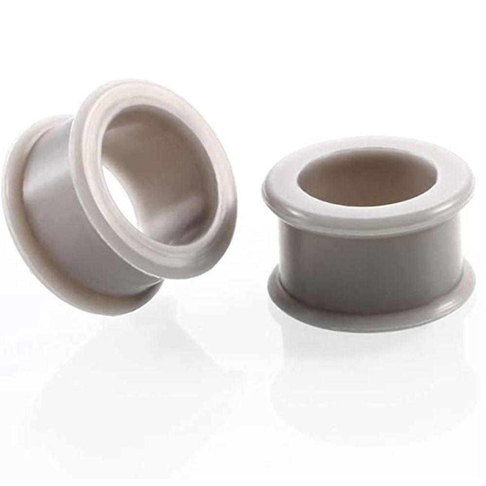 WKOUD Silicone Tunnels Ear Gauges 3-38mm Double Flared Saddle Expander For Women Men Body Piercing Jewelry Gauge
