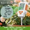 3/7 In 1 Digital LCD Soil Tester PH/EC/Temperature/Moisture/Air Temp/Fertility/Sunlight Meter Detector for Garden