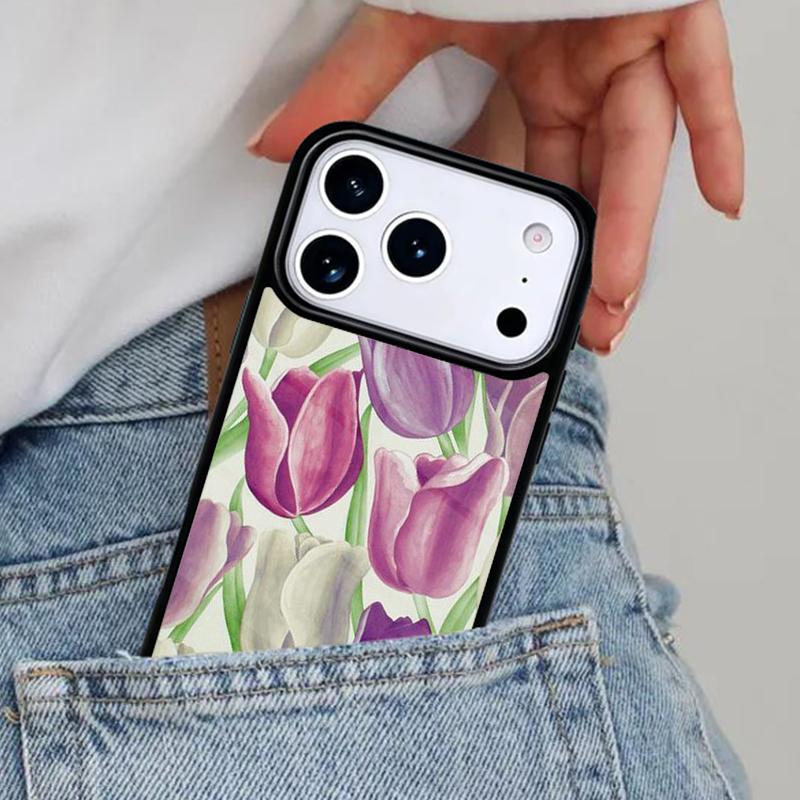 Tulips Flower Spring Phone Case for iPhone 17ProMax 12 13 14 15 16e 17 Pro Max Plus Air Cover
