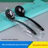 Thickened Long Handle Disposable Plastic Soup Spoon with Colander Design for Takeaway