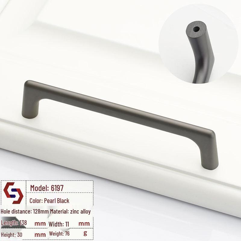 Modern Black Pearl Cabinet and Drawer Handle