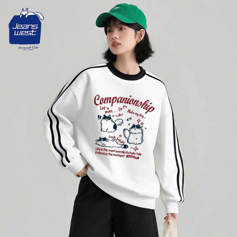 JEANSWEST CLUB Women's Casual Crewneck Sweatshirt