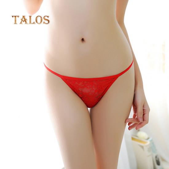 Talos Sexy Lady Love Heart Tanga Strappy G-String Krajka Duté kalhotky prozírají spodní prádlo