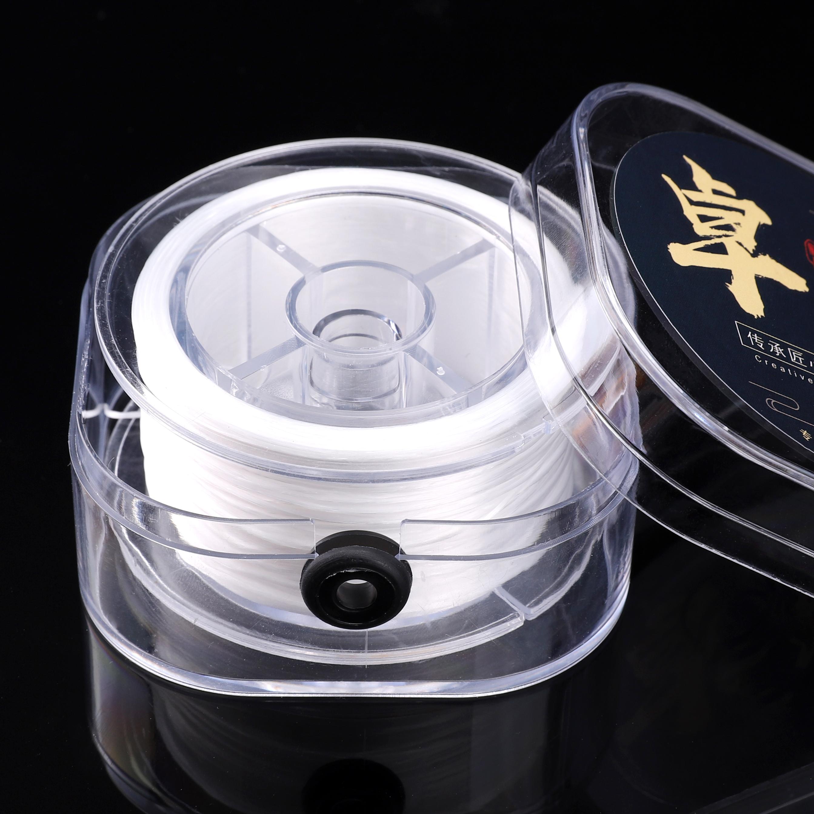 

50-100 метрів Еластична нитка Кругла кришталева нитка Нейлонова гумова еластична нитка для виготовлення ювелірних виробів, бісероплетіння, браслет 0.2mm 200meter чистий