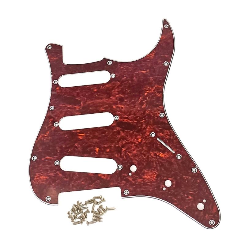 11 Holes Guitar Bass Pickguard 3 Ply Scratchplate Guitar Scratch Plate 6 Strings Guitar Musical Instrument Accessories
