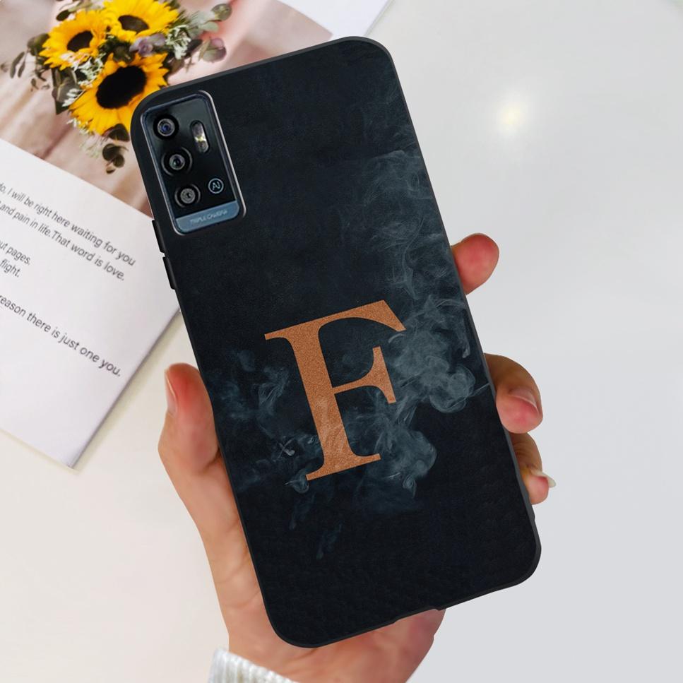 Per ZTE Blade A71 2021 Custodia Moda Lettera Fiore Lussuoso TPU Morbido Silicone Cover Per ZTE Blade A71 A7030 Custodie Telefono Antiurto