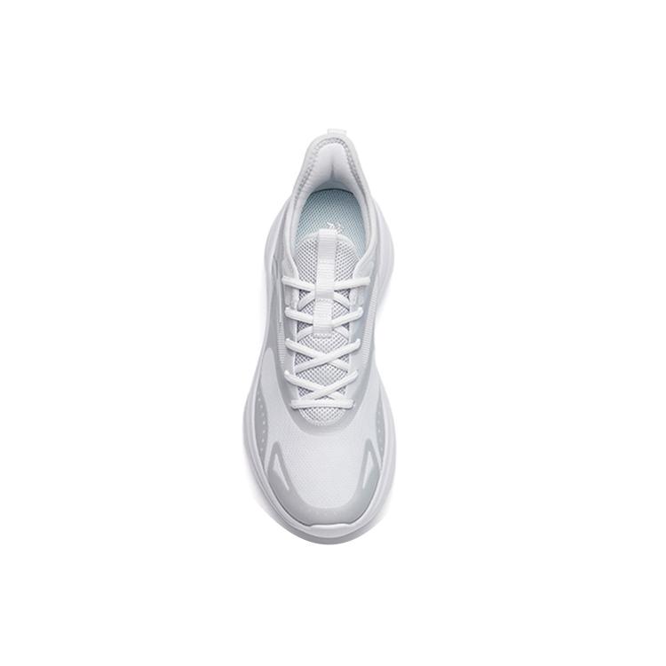 Anta Leaves 2.0 Versatile Cushioning Slip Resistant Abrasion Resistant Low top Running Shoes Women's Gray White Silver 922225520-1