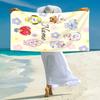 Personalized BT21 Character Collection Beach Towel Microfiber Beach Towel Thin Absorbent for Beach Swimming Yoga Bath Sports. 091045