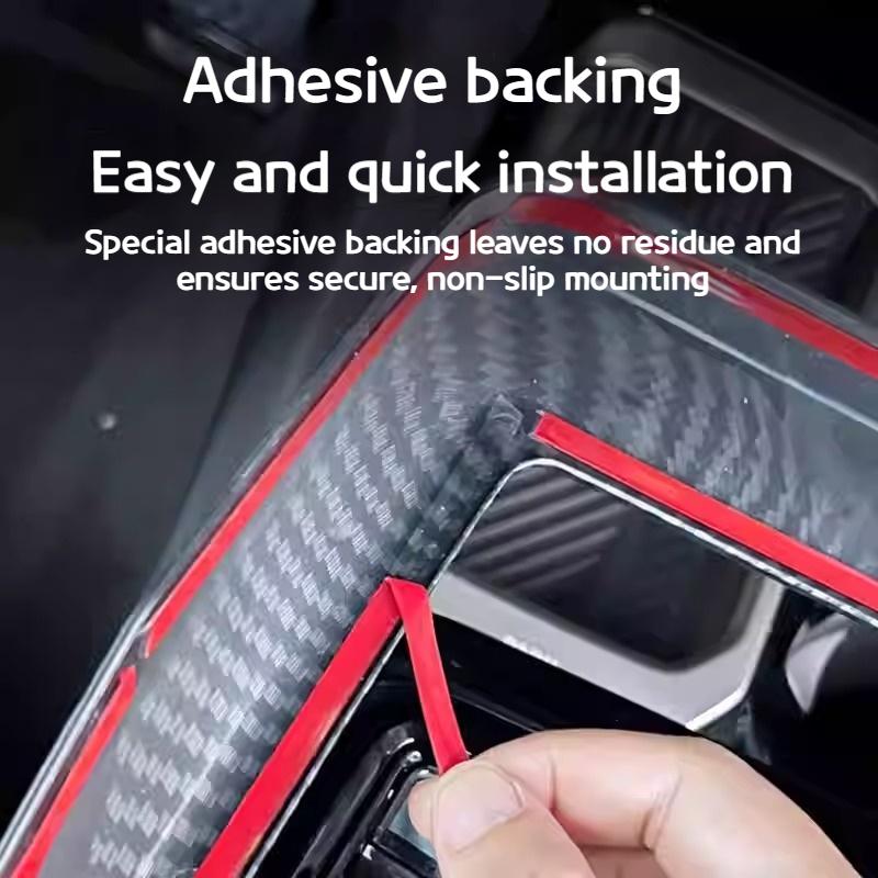 For BMW 5 Series G60 2024-2025 Car Carbon fiber textured interior decoration accessories for the center console gearshift frame