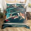 Boxing Bedding Set Red Boxing Gloves Pattern Comforter Cover Sports Theme Duvet Cover Room Pugilism Games Bedding Collection