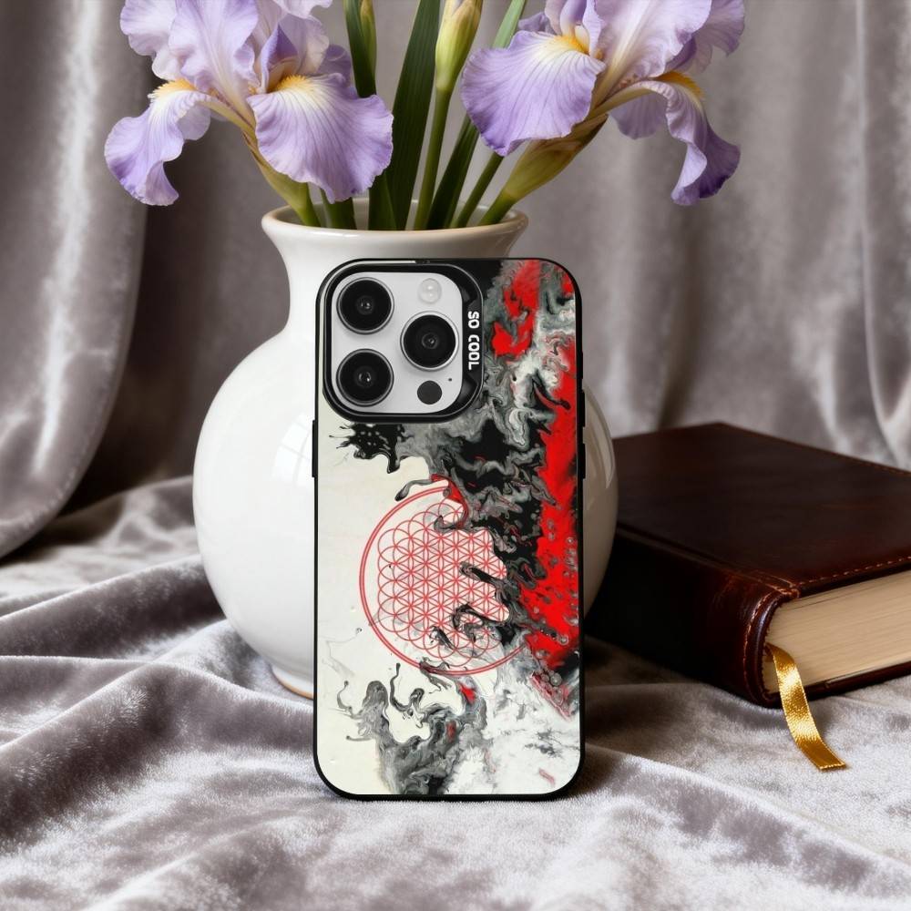 B-Bring M-Me the Horizon Band Phone Case For iPhone17,16,15,14,13,12,11 Plus,Pro Max Candy Silver Plated Inside Cover
