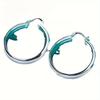 1 Pair of Wide Edged Smooth Circular Earrings, Simple Retro Style, Suitable for Daily Wear and Gift Giving, Perfect for Mother's Day