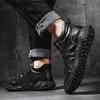 38-46 Fall/ Winter Mens Handmade  Leather  Soft Sock Ankle Boots Autumn Winter Men Boots Men's Ankle Boots Handmade Plush Shoes Casual Shoes