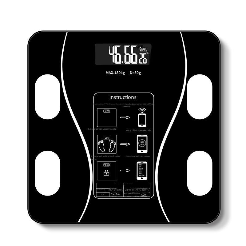 Smart USB Rechargeable Body Weight & Fat Scale for Home Use