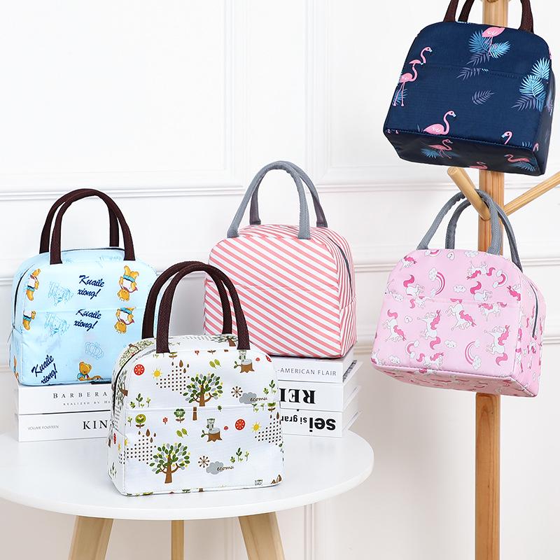 Insulated Large Capacity Bento Lunch Bag - Thick Oxford Cloth with Aluminum Foil Lining
