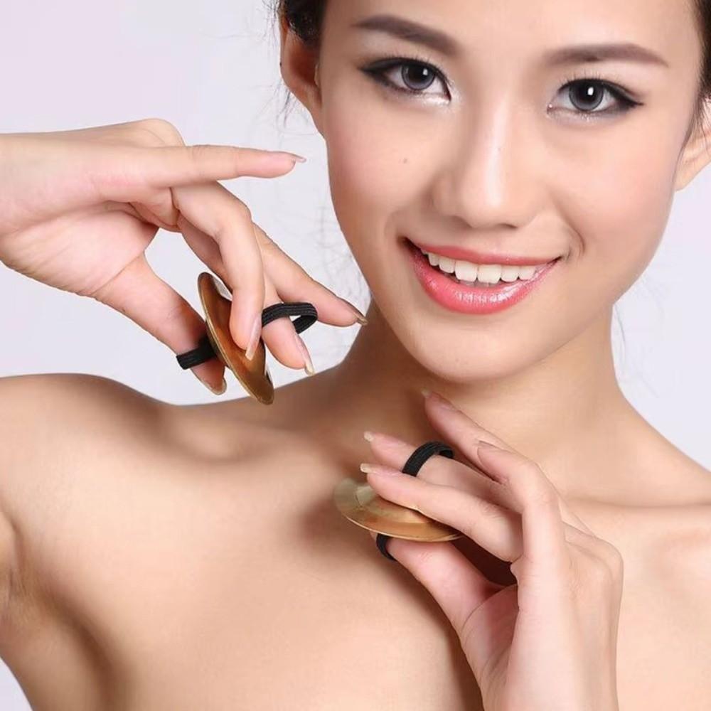 2Pcs Traditional Belly Dance Cymbal Mini Finger Dial Pads Percussion Instrument Dancing Accessories