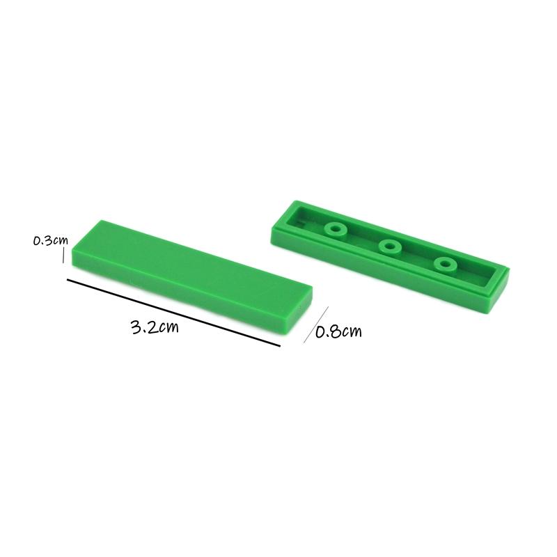 100pcs DIY Building Blocks Smooth Figure Bricks 1x4 Colorful Educational Ceramic Flat Tile Blocks Compatible 2431 Creative Toys