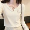 Baleno S&K Women's V-Neck Long Sleeve Slim Fit T-Shirt