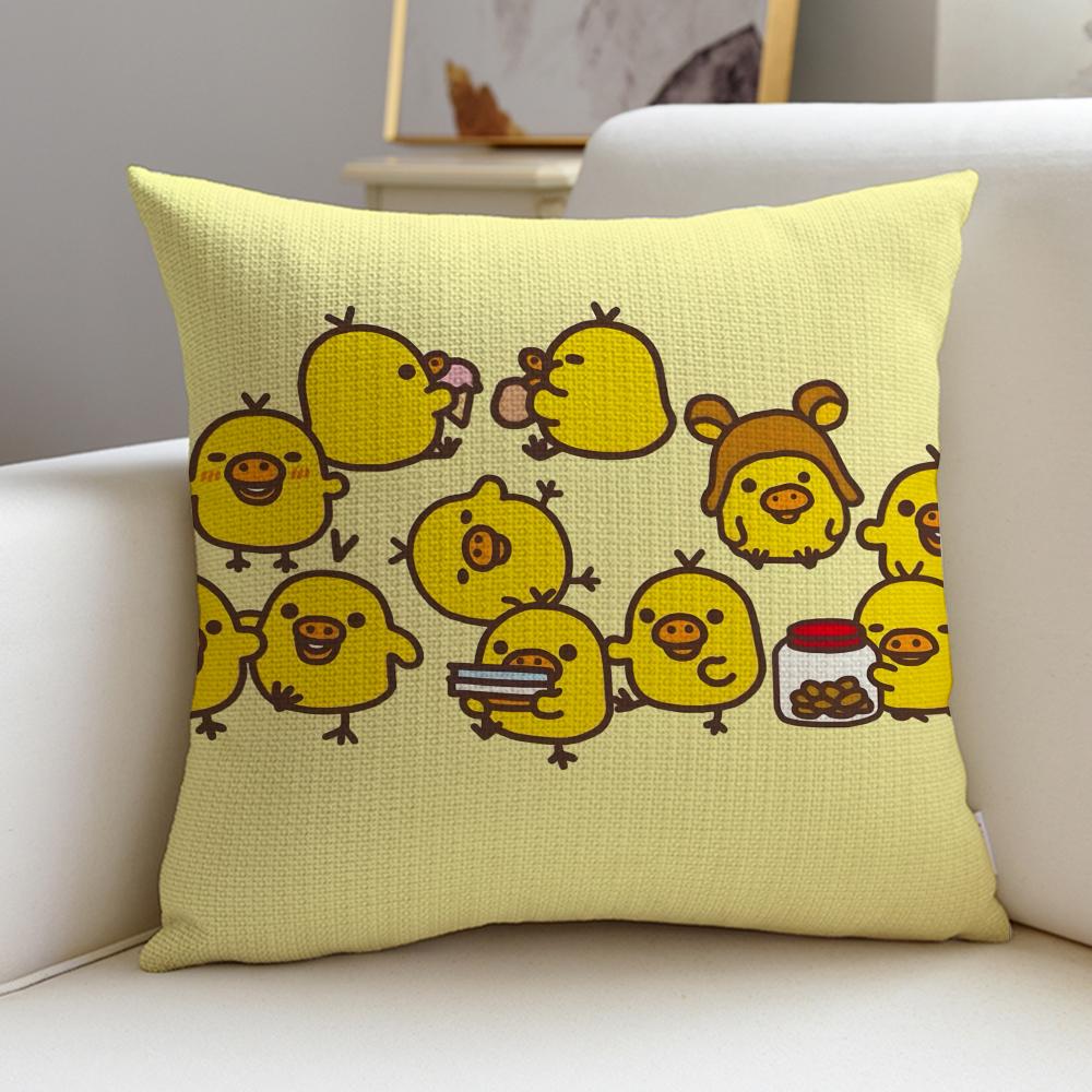 Bright KKiiroitoriS Cushion Cover Breathable and skinfriendly linen pillowcase square removable and washable cushion