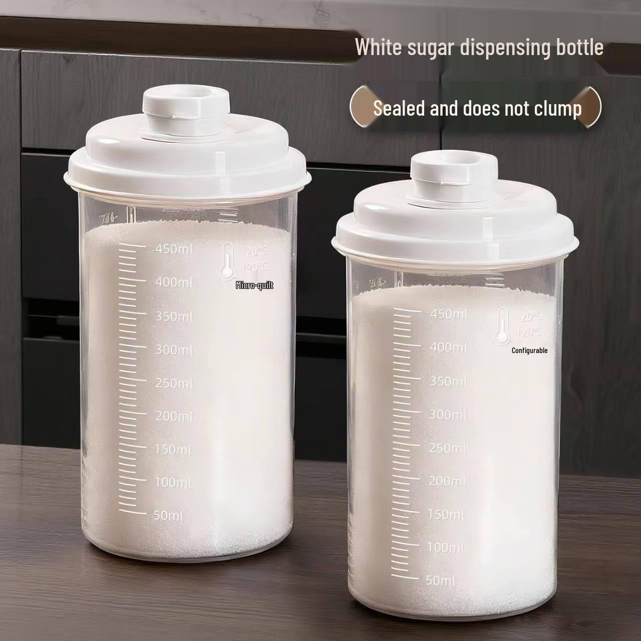 

Moisture-Proof Plastic Storage Jar for White & Brown Sugar, Kitchen Food-Grade Sealed Container. 8.5*16.5 cm