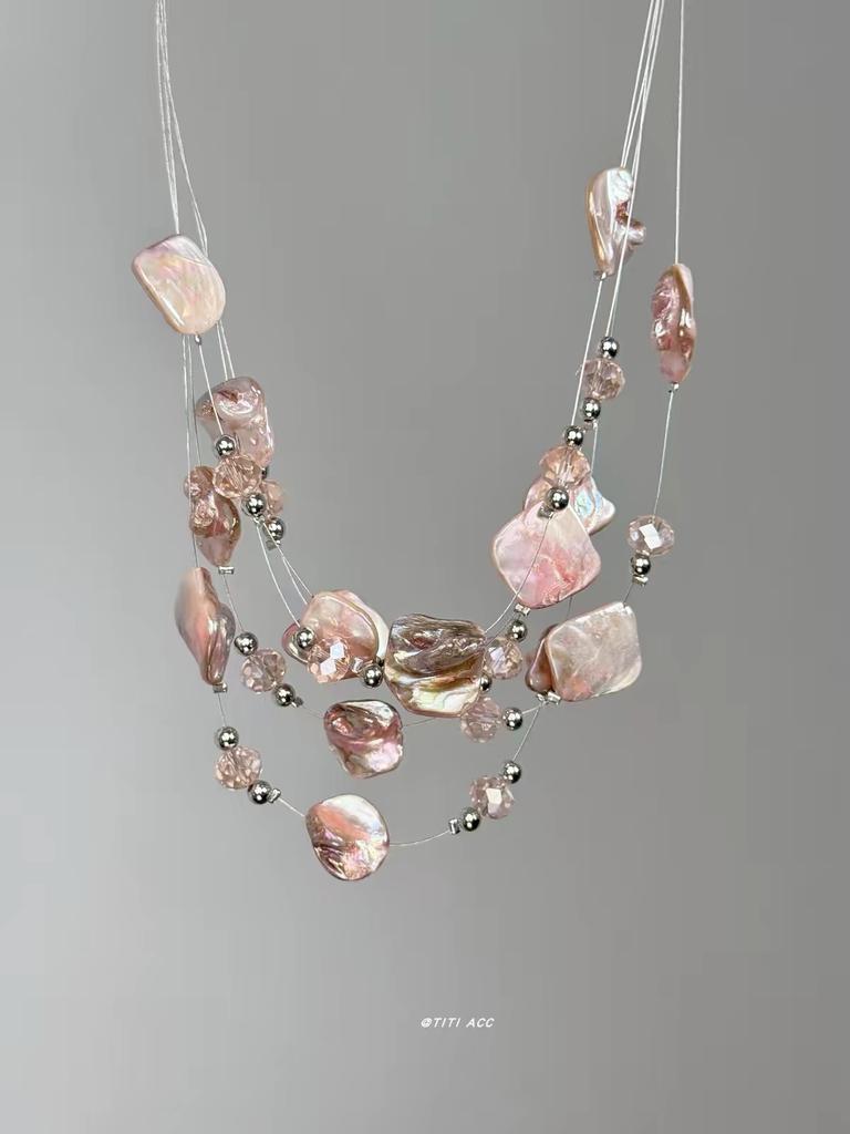 Irregular-shaped Pebble Necklace for Women, New Style, Exaggerated, Multiple Layers, Collar Chain, Neck Chain