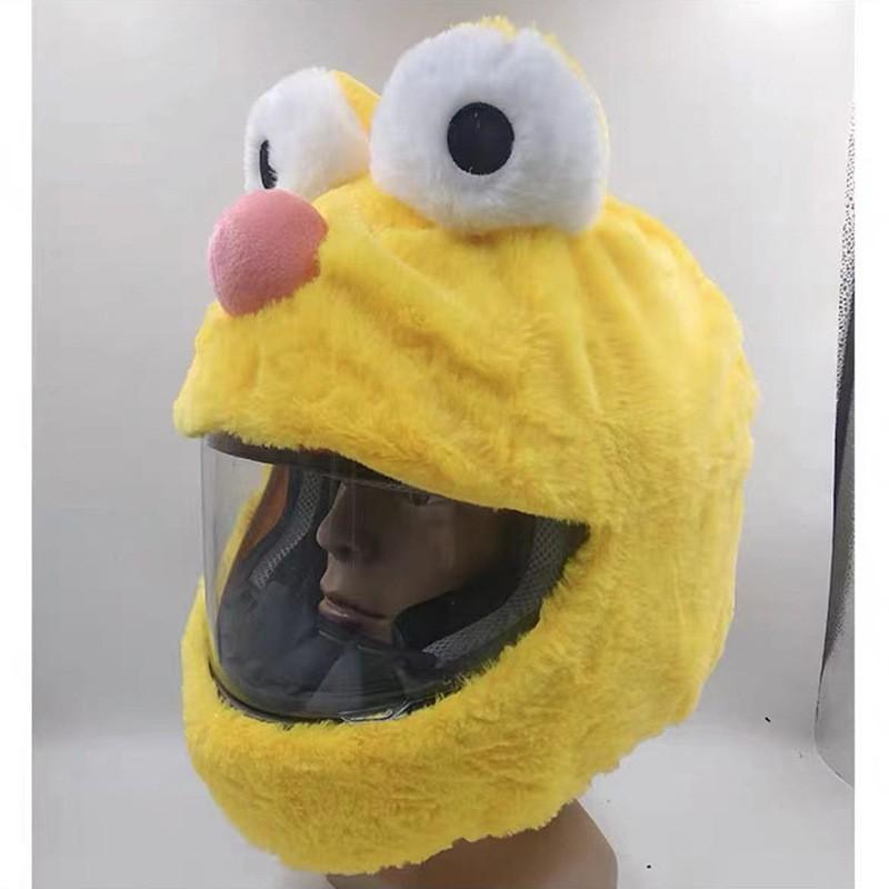 Fleece Motorcycle Balaclava Hood Men Women Windproof Warm Face Cover With Cartoon Animal Design