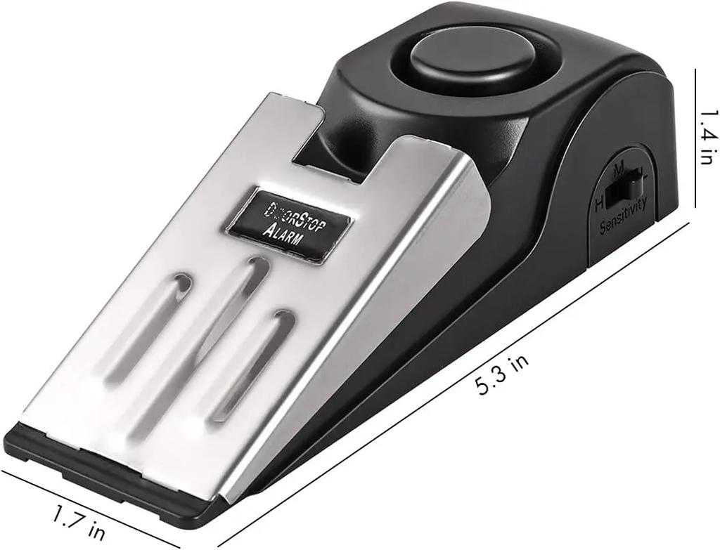 Door Stop Alarm, Door Stopper Security for Home Travel Apartment with 120DB Siren Portable Safety Tool